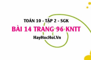 Bài 14 trang 96 Toán 10 tập 2 Kết nối tri thức